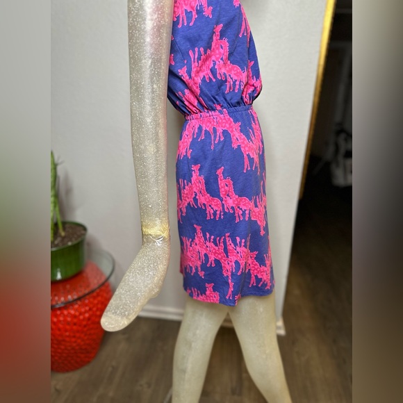 Lily Pulitzer Windsor Giraffe Blue/Pink Strapless Mini Dress. Size XSmall - Picture 8 of 12